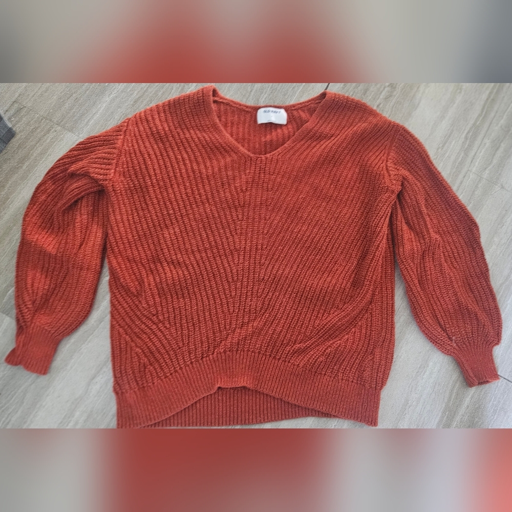 Burnt Orange Women's size SM. Knitted Sweater